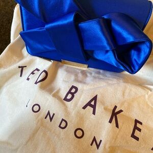 Ted Baker Blue Satin Clutch
